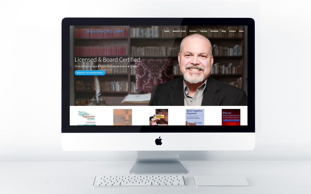 Home page design for Dr. Bruce Eimer