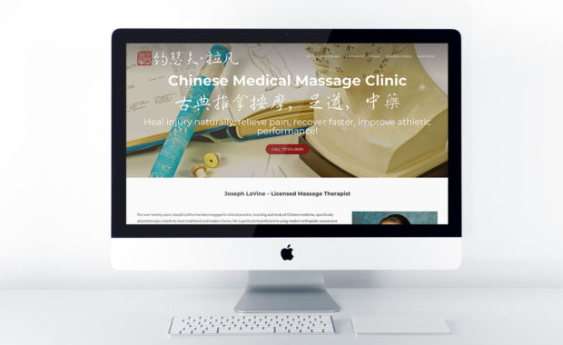 Home page design of Chinese Medical Massage Clinic