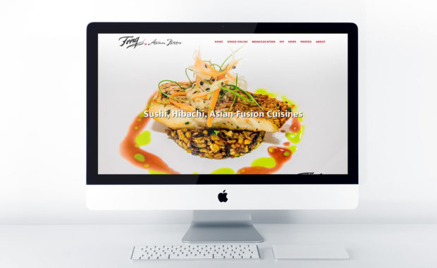 Home page design for Feng Asian Bistro & Hibachi