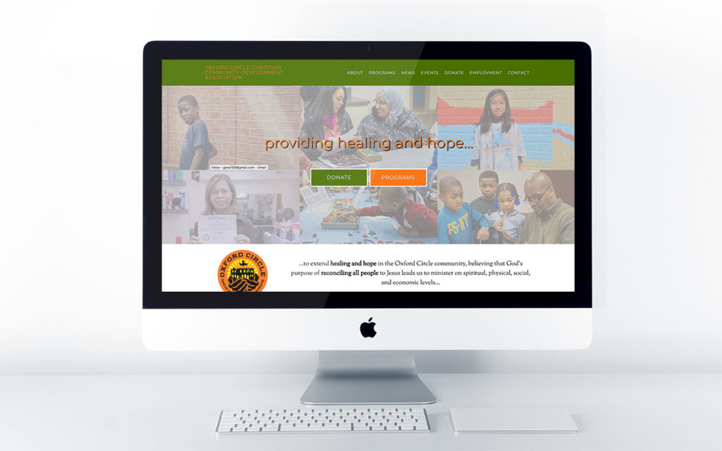 Home page design of OCCCDA