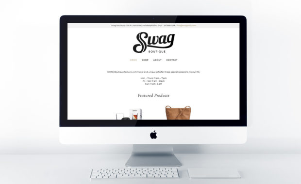 Home page design for Swag Boutique